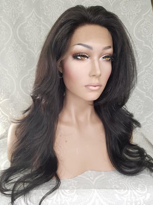 side view 360 lace front wig 