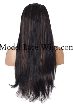 Unavailable Custom Full Lace Wig (Rachel) Item#: 19 • Yaki Texture with Highlights