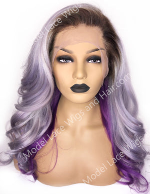Purple Full Lace Wig | Model Lace Wigs and Hair
