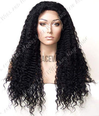 Black Deep wave Full Lace Wig | Model Lace Wigs and Hair