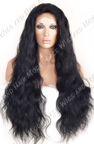 Black Wavy Full Lace Wig | Model Lace Wigs and Hair