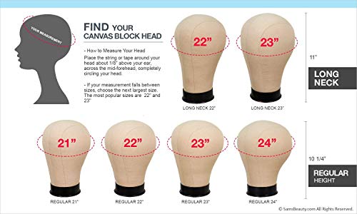  11 PCS Wig Making Kit Canvas Block Head With Stand Mannequin  Head Diy Dome Wig Cap Combs Needles T Pins Thread Clamp22 Inch Head tools :  Beauty & Personal Care