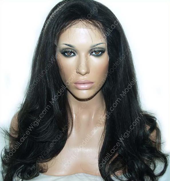 Full Lace Wig with Gray  (Ester)-Model Lace Wigs and Hair