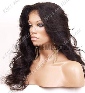 Full Lace Wig | 100% Hand-Tied Virgin Human Hair | Natural Straight | (Falon) Item#: 585