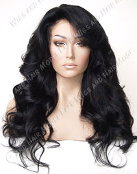 Jet Black Full Lace Wig - Model Lace Wigs and Hair