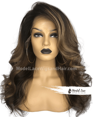Luxury Ready To Wear  Glueless Lace Front Wig with Highlights 💖 Jaya Item#: LF4450 HDLW