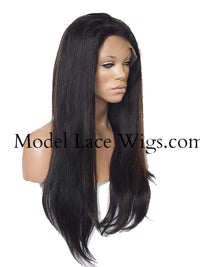 Custom Full Lace Wig (Rachel) Item#: 19 • Yaki Texture with Highlights