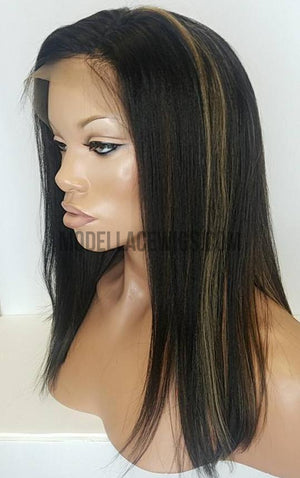 yaki straight lace front wig